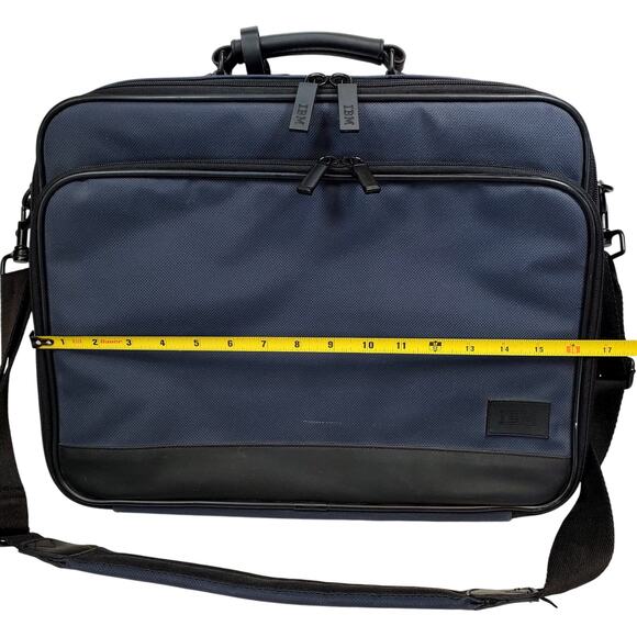 Vtg IBM CompuNote Notebook Laptop Canvas Carry Case 16" Crossbody Strap - Picture 2 of 15